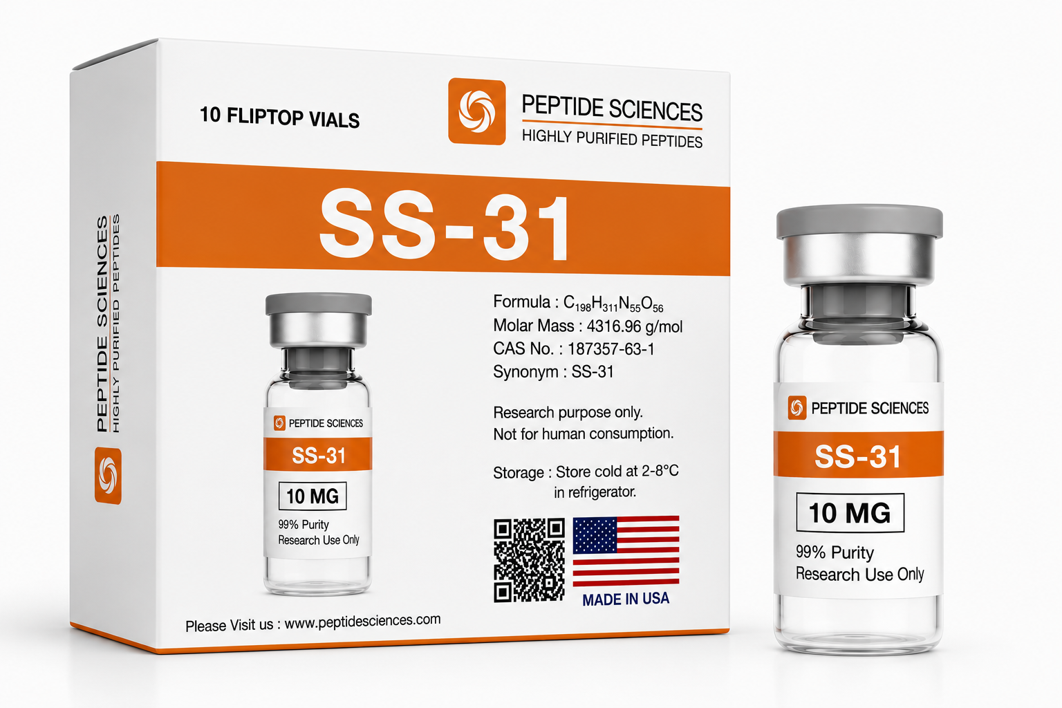 SS-31 10mg PEPTIDE SCIENCE