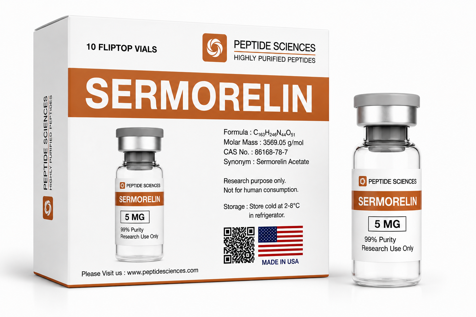 Sermorelin 5mg PEPTIDE SCIENCE